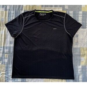 R(P)=X Black Athletic Short Sleeve Workout Activewear Top Men's XXL